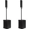 RCF EVOX J8 Coppia Sistema audio Pro Array Attivo Portatile a 2 Vie 1400w, Nero