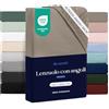 Dreamzie Lenzuolo con Angoli Una Piazza e Mezza 120x200 cm - Altezza Materasso fino a 33 cm - 100% Microfibra - Biancheria - Certificato Oeko TEX, Lenzuola Letto con Angoli ed Elastico