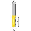 Makita D-10001 - Fresa para madera recta un filo pinza (c) 8 mm (a) 3 mm (b) 8 mm