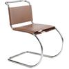 KNOLL sedia senza braccioli MR con rivestimento in cuoio - 256 CC L 82