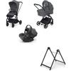 Foppapedretti Trio Tic Toc Ebony con Seggiolino Auto Disk Infant Rekline - Foppapedretti Stone