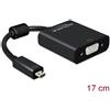 Delock 65558 - HDMI Micro-D - VGA - Micro USB B - 3,5 mm - Maschio/Femmina - 0,17 m - Nero