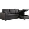 Habitat et Jardin Divano ad angolo convertibile "Alain" - Grigio - 221 x 145 x 85 cm - 3 posti - Grigio
