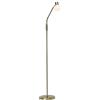 Brilliant Lampada da terra a LED color ottone - lampada da terra con interruttore e testa regolabile - lampadina inclusa - altezza 140 cm - Ø 23 cm - attacco E14 - max. 25 W - in metallo/vetro