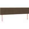 vidaXL Testiera Marrone Scuro 200x5x78/88 cm in Tessuto