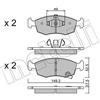 metelligroup 22-0274-5 Pastiglie Freno Anteriori E Posteriori, Made in Italy, Pezzo di Ricambio per Auto/Automobile, Kit da 4 Pezzi, Certificate ECE R90, Prive di Rame