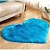 Pepela Tappeto in pelliccia di agnello finta per Sofa-Deco 29 (blu scuro, 40 x 50)