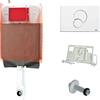 Kariba Cassetta WC Incasso Monolith 9.0 + Placca Fidia Bianco