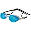 Okeo Occhialini Nuoto Piscina SUPERCOMFORT COLOR COBRA Uomo Donna, Lenti in Policarbonato, Design Bicolore Hi-Tech, Comfort Elevato, Visione Nitida, Ideali per Allenamento e Nuoto (Bianco/Nero)