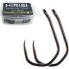 Hirisi Tackle 50 Pezzi Ami da Pesca in Acciaio Inox Rivestiti in PTFE ad Alto Tenore di Carbonio Senza Retromarcia con Occhiello Accessori da Pesca (FBA-8020-2)