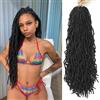 Alaleibaby Extension Capelli Finti 45,7 cm Uncinetto 6 Confezioni/Lotto Boccoli Morbidi Nuovi Capelli Finti Ondulati Ricci Pre-Montati Extension Capelli Sintetici in Fibra Dea (45,7 CM, 1B)