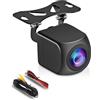 Inefala Telecamera per Retromarcia IP68 Resistente all'acqua 170° Telecamera per Auto DC 12V AHD/CVBS Super Night Vision Telecamera per Auto Cavo 6M Per Caravan/Auto/Camion/Suv/RV/Van 12V