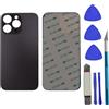 PeiDog 14 Pro Max - Vetro posteriore di ricambio per iPhone 14 Pro Max, con adesivo preinstallato e kit di attrezzi per riparazione, colore: nero