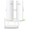 AdaLov Ponte WiFi Esterno CPE380 e Router WiFi 6 AX3000, Kit Bridge Wireless 5,8GHz 3km, Plug & Play, Estensione Internet per Giardino, Garage, Fienile, Telecamera IP, Antenna 15dBi, Impermeabile