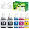 FANSHENG GI590 GI490 Inchiostro Compatibile con Canon GI-590 GI-490 Flaconi di Inchiostro per Pixma G1400 G1410 G2400 G2410 G3400 G4400 G4411 G1500 G1510 G2500 G2510 G3500 G3510 G4500 (5-P 2BK/C/M/Y)