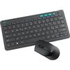 Rii RKM709 Wireless - Set Tastiera e Mouse Senza Fili, Tastiera multimediale silenziosa e compatta con altezza regolabile, Mouse con sensibilità Regolabile, Ricevitore USB Wireless condiviso