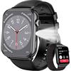 IOWODO Smartwatch Uomo Donna,Orologio Fitness con Chiamate,1.91 Smart Watch Monitor del SpO2/ Sonno,24H Cardiofrequenzimetro,100 modalità Sportive,Fitness Tracker per Android iOS