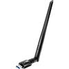 Cudy WU1400 Adattatore USB 3.0 WiFi AC 1300Mbps per PC, Wireless Dual-Band 1300Mbps, 2.4GHz & 5GHz, Windows Vista / 7/8/8.1/10, Mac OS, Linux, Antenna Esterna 5dBi ad Alto Guadagno
