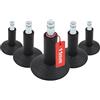 HJH Office 619004 - Piedini per Pavimento, 11mm, Stand, in plastica, per Sedia da Ufficio, per Tutti i Piani, Confezione da 5