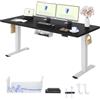 FLEXISPOT Scrivania Regolabile in Altezza a 2 Motori 180x80 cm con Piano Unico, Pannello con Memoria, Portata 100 kg