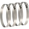 TUPARKA 4 Pcs Fascette stringitubo in metallo di grandi dimensioni 91-114 mm Morsetti per condotti regolabili Giunto per tubo di fissaggio tubi e tubi