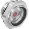 CoCud Vetro Livello Olio Compressore Aria, | Filettatura Maschio G1 | Finestra Vetro Indicatore Testa Esagonale Alluminio - (Applicazioni: Accessori Scatola Del Cambio) 1Pz