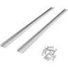 QWORK® 2 Pezzi 800 mm T-Slot Track in Lega di Alluminio, T-Track con Viti Autofilettanti per Router Table Saw per Falegname,