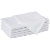 Encasa XO Tovaglioli di Stoffa in Puro Cotone 20x20 Bianco | Tinta Unita | Lavabili in Lavatrice | Assorbenti & Riutilizzabili | Tessuto Resistente | Set da 6