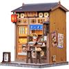 CUTEBEE Book Nook Kit DIY Casa Delle Bambole in Miniatura DIY per Adulti Tema Ramen