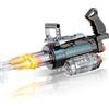 UROINT Pistola Ad Acqua Elettrica Per Bambini, Fucile Ad Acqua Automatico A Lunga Gittata, Electric Water Gun Luce Led Giocattoli Da Piscina Regali Per Adulti Ragazzi Ragazze (Gatling Nera)