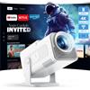 WOLFANG 4K Mini Proiettore【App Integrata/Netflix Ufficiale】 26000 Lumen Proiettore