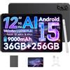 Blackview Tablet 12 Pollici Android 15 Tablet 90Hz, 36GB RAM+ 256GB