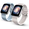SPC Smartee Duo - Smartwatch con cinturino intercambiabile, ampio schermo da 1,8", 21 modalità sport, durata della batteria di 7 giorni, IP68, frequenza cardiaca, Android e iOS - Colore beige/celeste