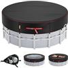 HOLDCOVER Copertura rotonda per piscina, copertura solare per piscine fuori terra, protezione per piscina con accessori, copertura rotonda per vasca idromassaggio, ideale per impermeabile e antipolvere