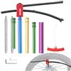 VEVOR Set Attrezzi per Cambio Gomme per Moto Fuoristrada, Kit Utensili per Smontagomme Manuale con Adattatori per Assali da 15-25 mm 2 Leve per Pneumatici Compatibile per Ruote da 406-533 mm