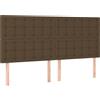 vidaXL Testiere 4 pz. Tessuto marrone scuro 100x5x78/88 cm