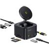 Baseus Hub Usb-C 7W1 Baseus Magpro Series Ii con caricatore compatibile Magsafe 15W + Hdmi + Usb-A + Usb-C + Sd/Tf - nero