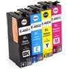 4 Cartucce Epson T40DX Multipack Nero + Colore compatibile