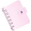 PATIKIL A7 Copertina per Raccoglitore Trasparente, PVC Morbido Bling Protezione Raccoglitori Fogli Sciolti Custodia per Notebook Ricaricabile con Chiusura Bottone Automatico, Viola
