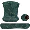 newplenty Tappetino per mouse con poggiapolsi, tappetino per mouse con cuscino in gel e tastiera ergonomica in memory foam, set con sottobicchiere, tappetino per mouse impermeabile per computer e laptop