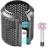 WYWY.Wide Copertura del filtro magnetico migliorata compatibile con filtro Dyson Supersonic phon HD01 HD03 HD08 HD15, copertura filtro esterno di ricambio (grigio metallizzato) WYWY.Wide