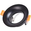 Wonderlamp w-e000124 - cerchio Incasso Basic II Tondo Nero. portalampada GU10 incluso.