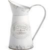 SOUJOY Vaso rustico shabby chic, vaso da fiori galvanizzato in stile francese, brocca decorativa vintage per la casa, oggetti di scena fotografici, decorazioni per matrimoni
