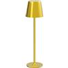 UPXNBOR Lampada da Tavolo Senza Fili in Metallo, Lampada da Comodino | Lampada da Scrivania Ricaricabile, Abat Jour LED per Interno ed Esterno, Luce Calda a 3 Livelli, Corpo Metallico, IP54, Oro