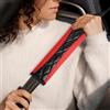 VAGCARS 2 cinghie per auto, imbottiture in morbida pelle per cinture di sicurezza auto, protezioni traspiranti per cinture di sicurezza per bambini e adulti, compatibili con tutti i veicoli (rosso)