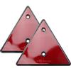 VAGCARS Set di 2 riflettori triangolari rossi, 15 x 13,5 cm, con fori di fissaggio, universali per rimorchi auto, camion, roulotte, pali, barche