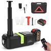 GJCrafts Cric elettrico per auto 21V, dispositivo di sollevamento 5T con batteria da 4000mAh, simbolo di avvertimento e luce LED, altezza di sollevamento 150-540mm, adatto per auto, SUV, berline
