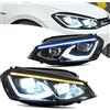 VLAND Motor VLAND Fari Full LED per Golf 7 Golf MK7 TSI TDI Alogena 2012-2017 [non per GTI/R], con lampeggiante sequenziale