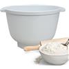 Lichtblau Ciotola in plastica MUZ5KR1 bianca lavabile in lavastoviglie I Accessorio adatto a macchina da cucina BOSCH MUM5 I Ricambio per planetaria I Volume 3,9L e speciale design interno