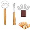 Helweet Taglierino per Pane, Lama Pane, Coltello da Panettiere, Lama Bread, Frusta Per Pasta Di Pane, Frusta per Impasto, Frusta per Pasta Danese, Coltello per Impasto con 5 Lame, per Tagliare la Pasta